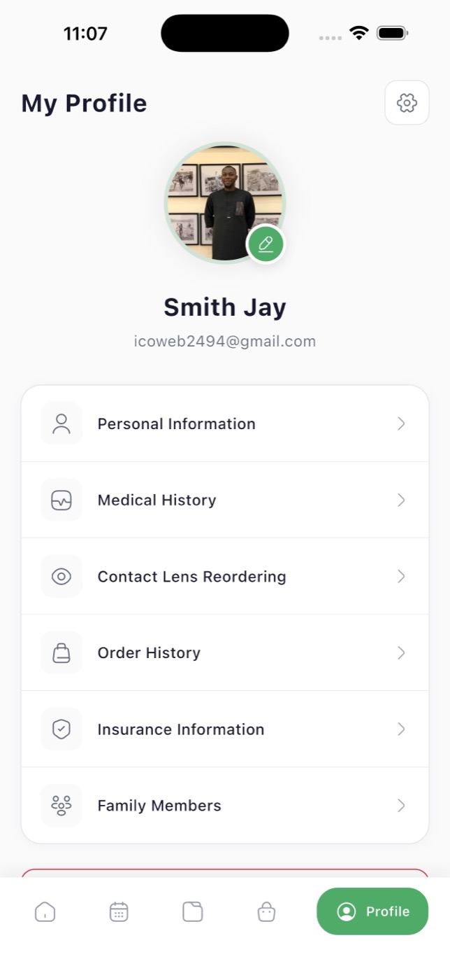 VotixCare app patient profile screen